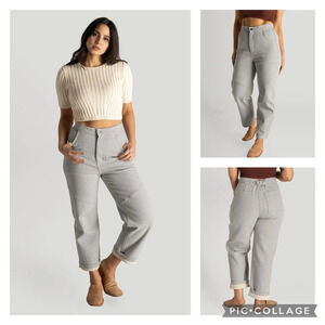 SOLUNA COLLECTIVE Upcycled Denim Oversized Wide Leg High Waist Eco pants size 6